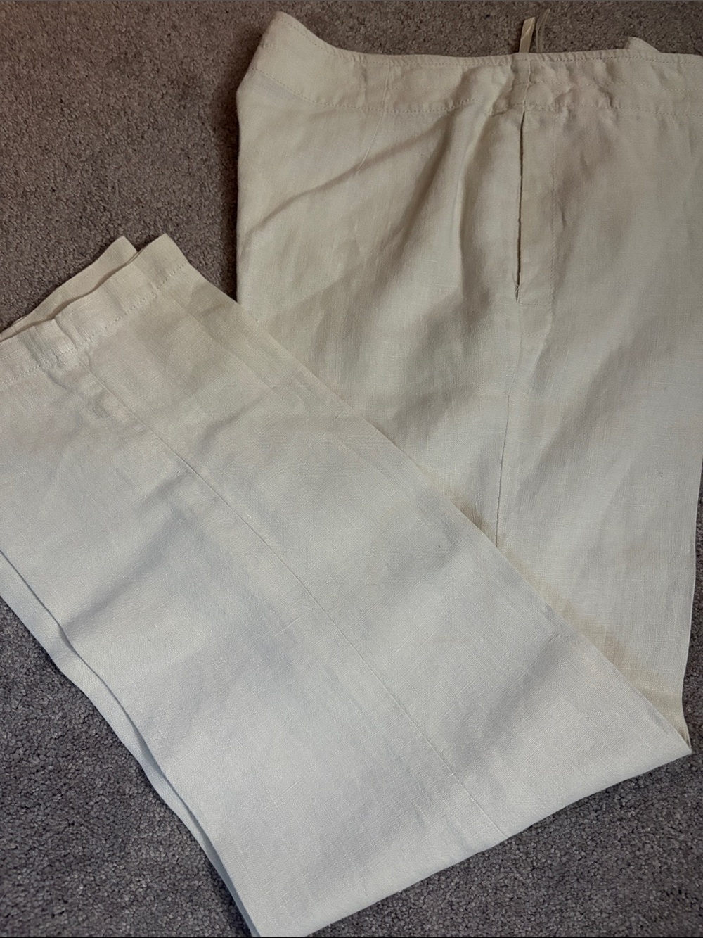 Eileen Fisher  Linen Pants — Cream